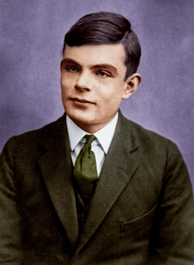 Alan Turing Age 16 Colorized