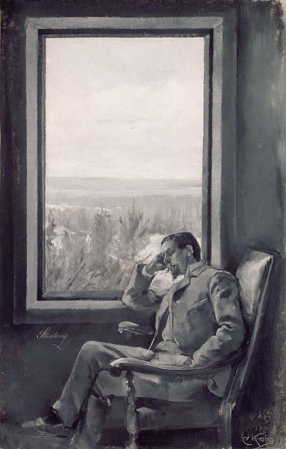 Christian Krohg - Portrait of the Painter Christian Skredsvig - Maleren Christian Skredsvig - Nasjonalmuseet - NG.M.0240