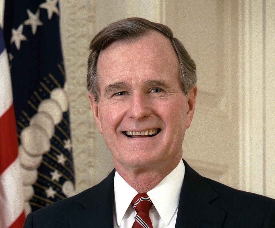 George H. W. Bush presidential portrait (cropped 3)