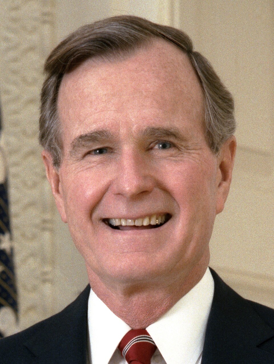 George H. W. Bush presidential portrait (3x4 close cropped)