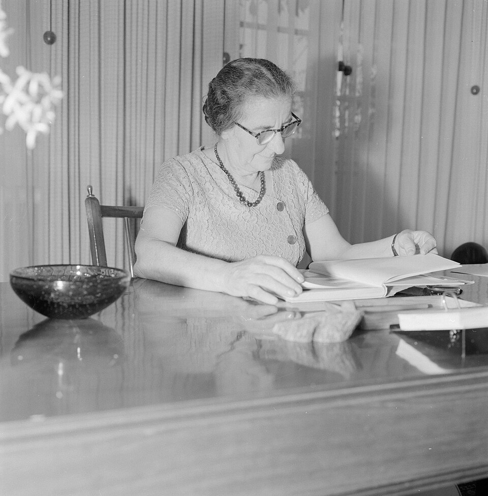 Golda Meir, minister van buitenlandse zaken van Israel, Bestanddeelnr 255-4313