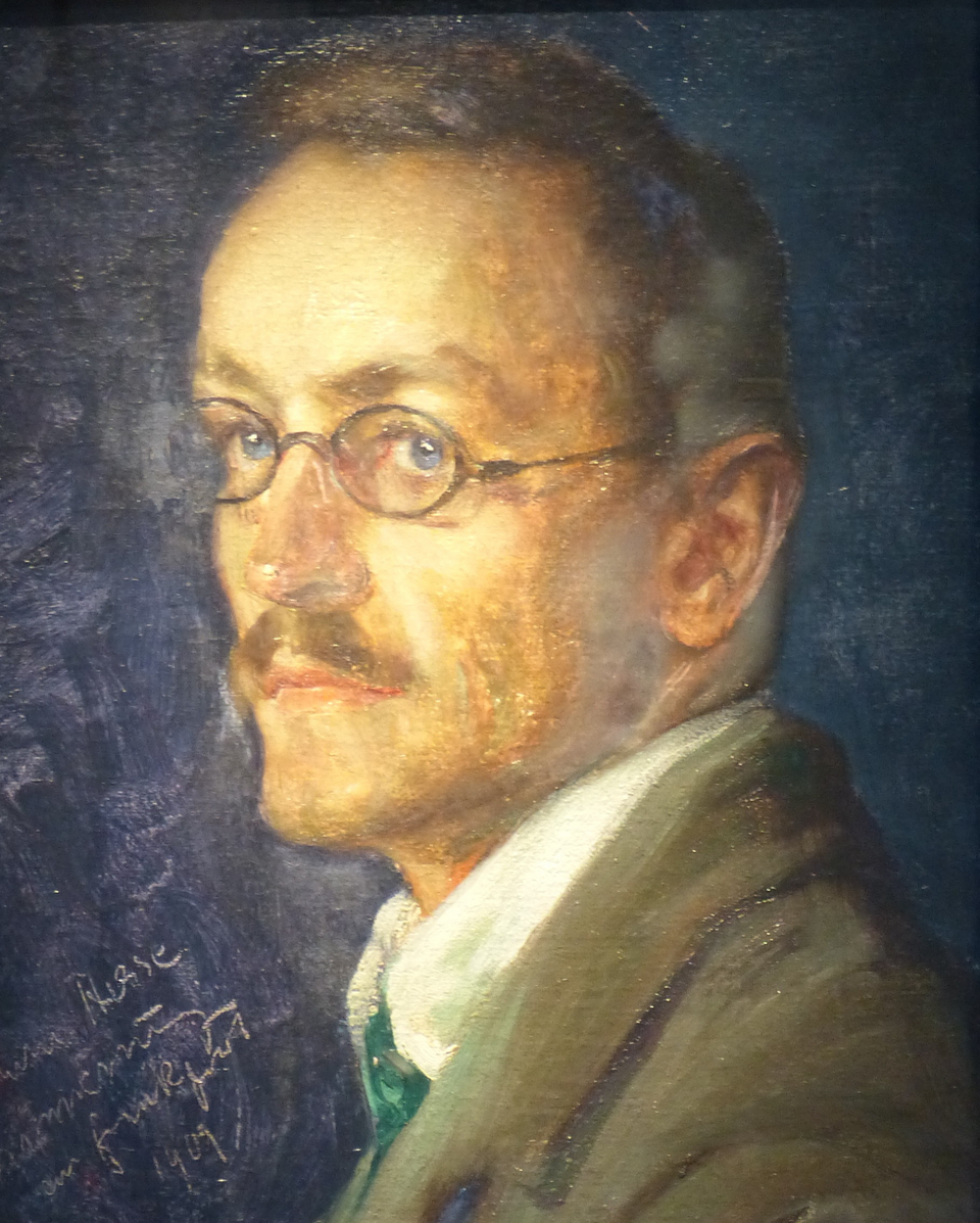 Gaienhofen Hermann-Hesse-Haus - Hesse Portr&auml;t 1909 crop