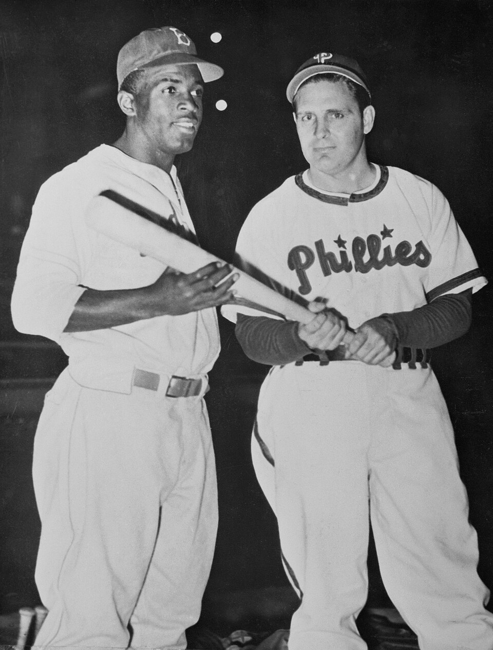 Jackie Robinson and Ben Chapman