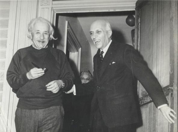 Jawaharlal Nehru with Einstein, 1949