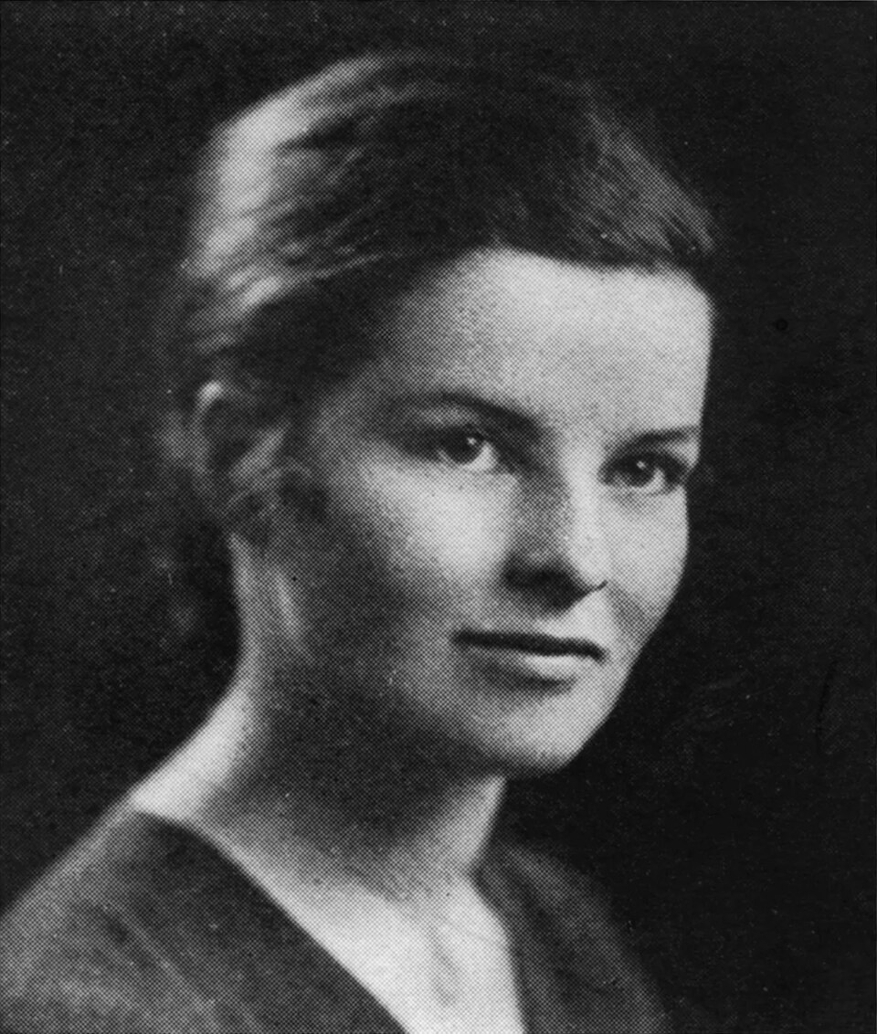 Katharine Hepburn yearbook photo