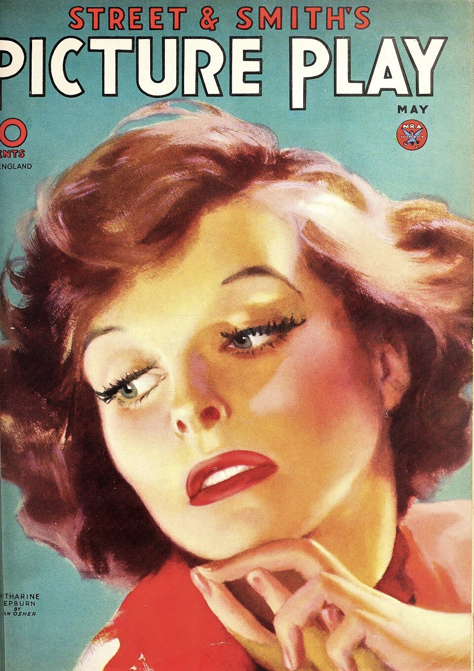 Katharine Hepburn by Dan Osher, Picture Play, 1934