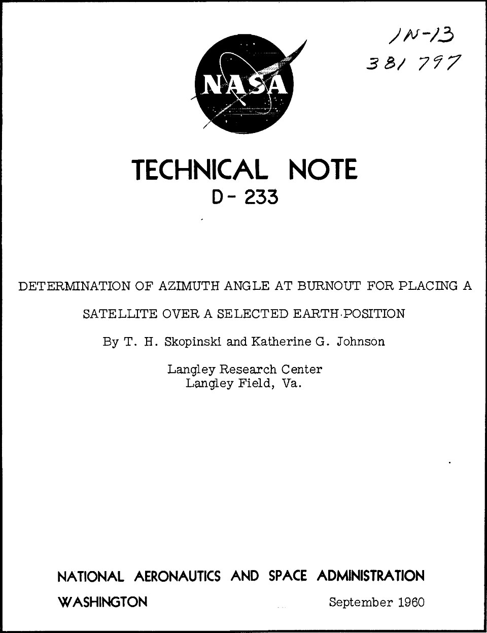 Johnson NASA Paper