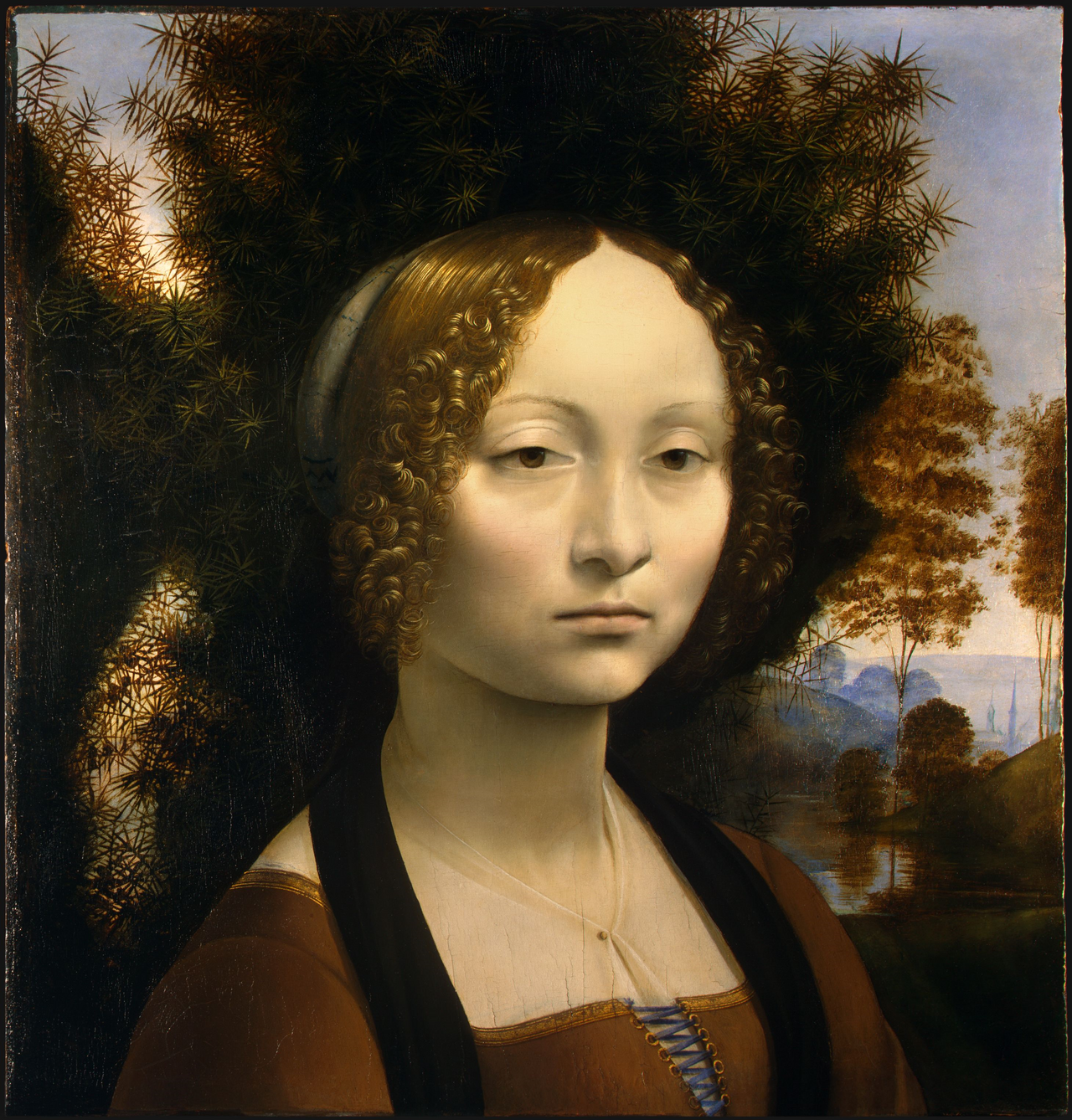Leonardo da Vinci, Ginevra de' Benci, 1474-78