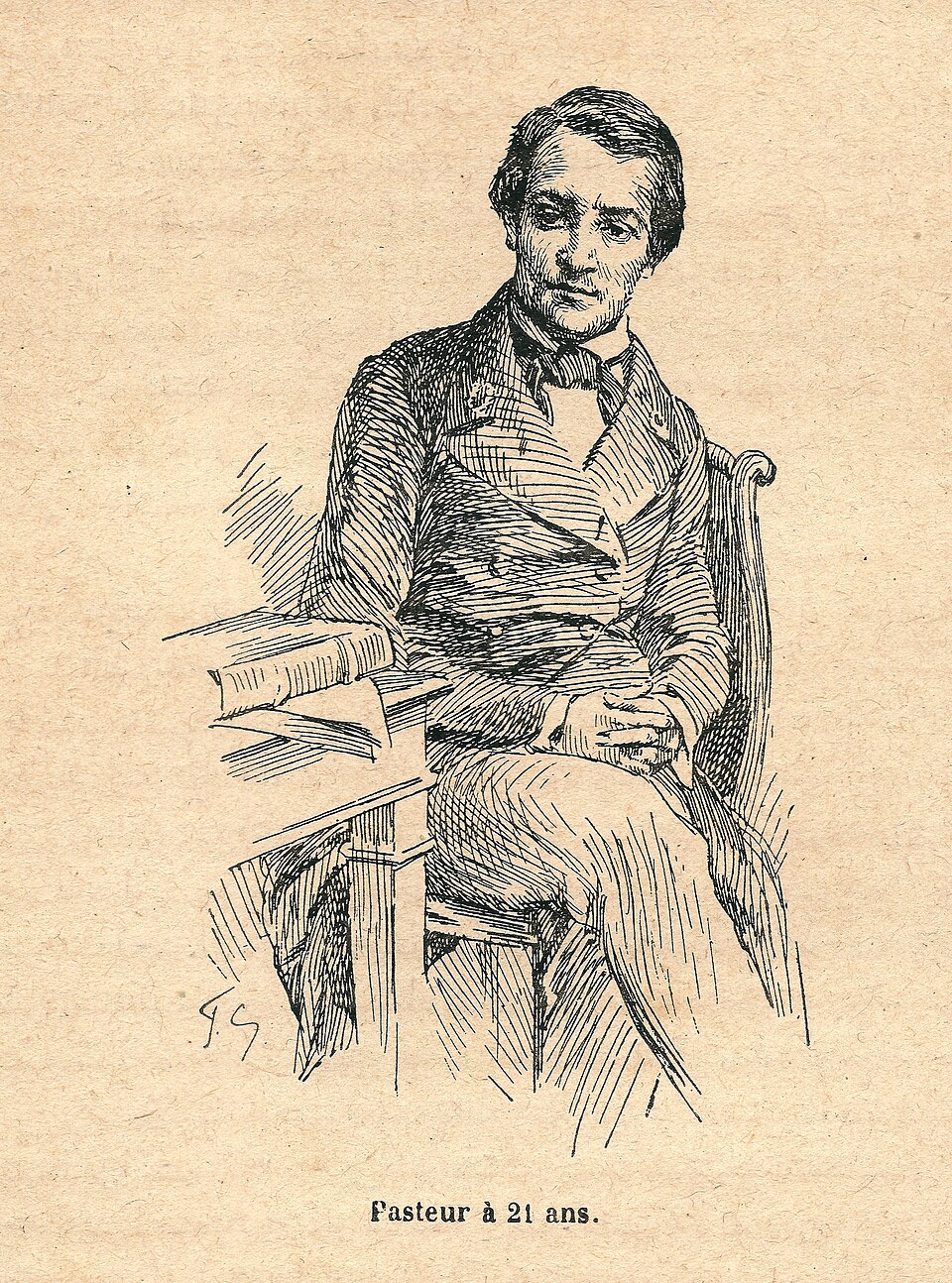 Louis Pasteur-portrait &agrave; 21 ans