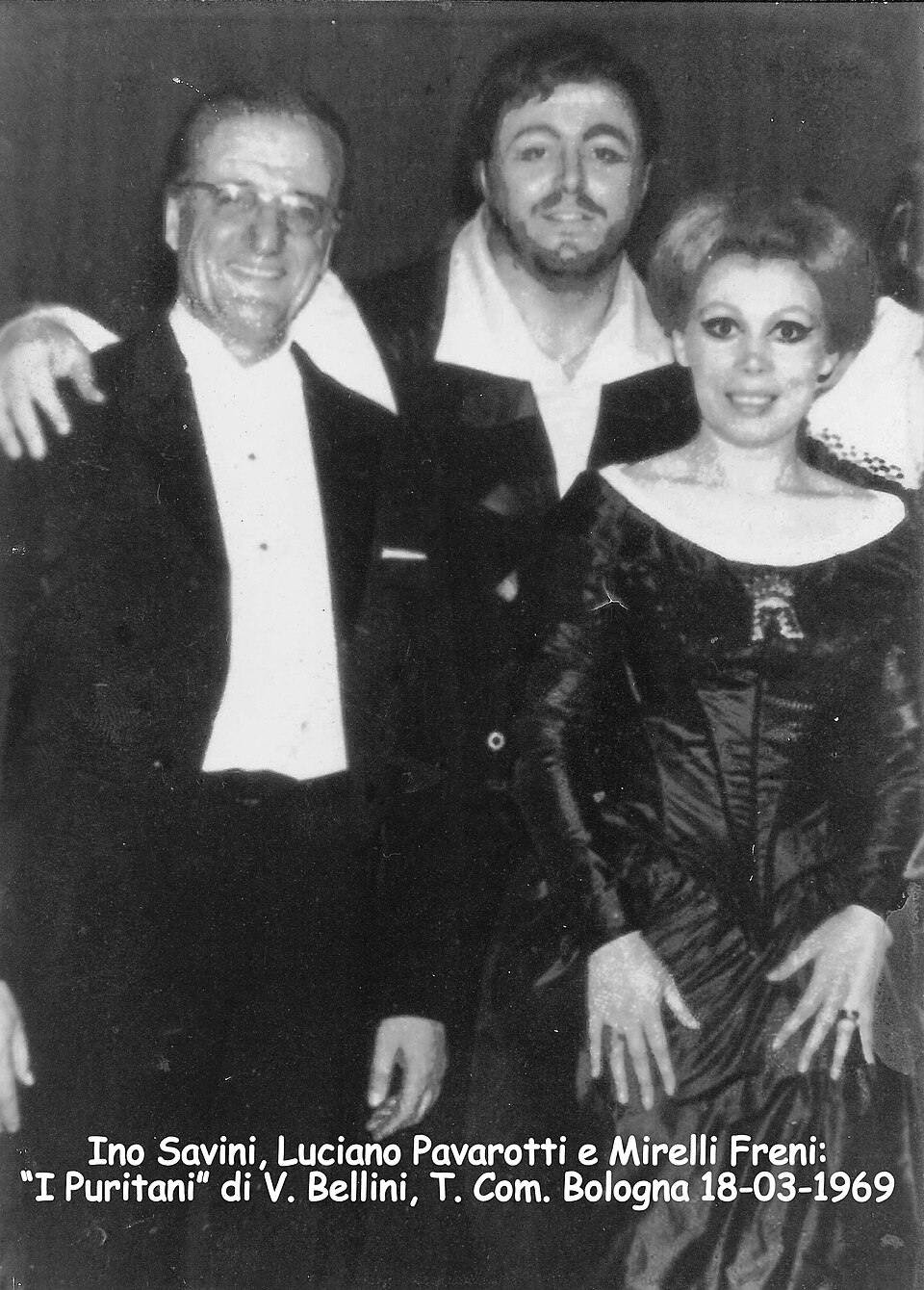 Ino Savini - Luciano Pavarotti - Mirella Freni, 'I Puritani' Bologna 1969-03-18