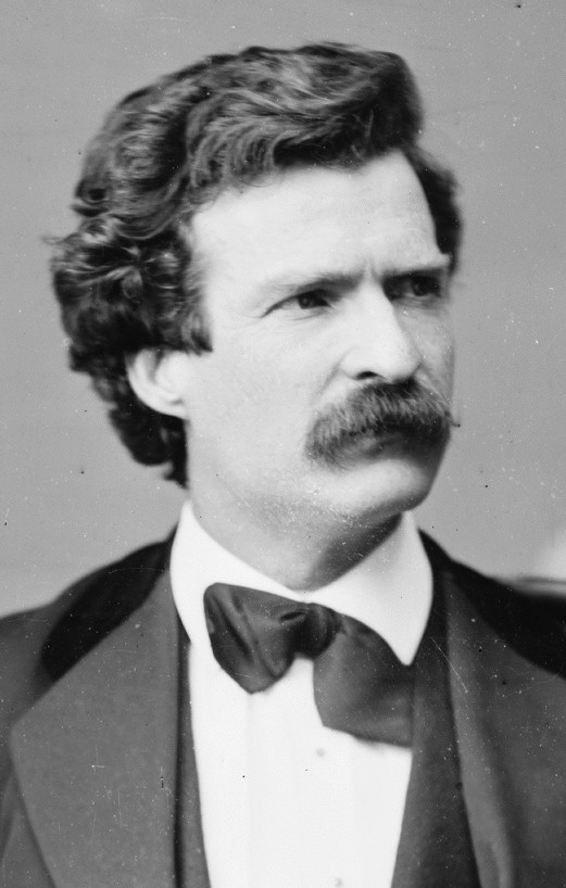 Mark Twain, Brady-Handy photo portrait, Feb 7, 1871, cropped