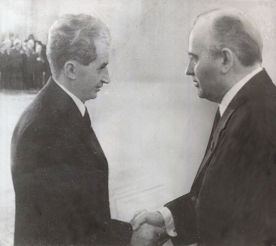 Mikhail Gorbachev & Nicolae Ceaușescu, 1985