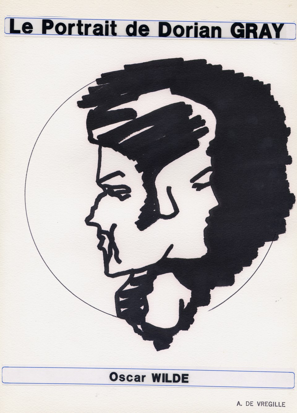Le Portrait de Dorian Gray Oscar Wilde (1992, Encre de Chine, 21 x 29 cm)