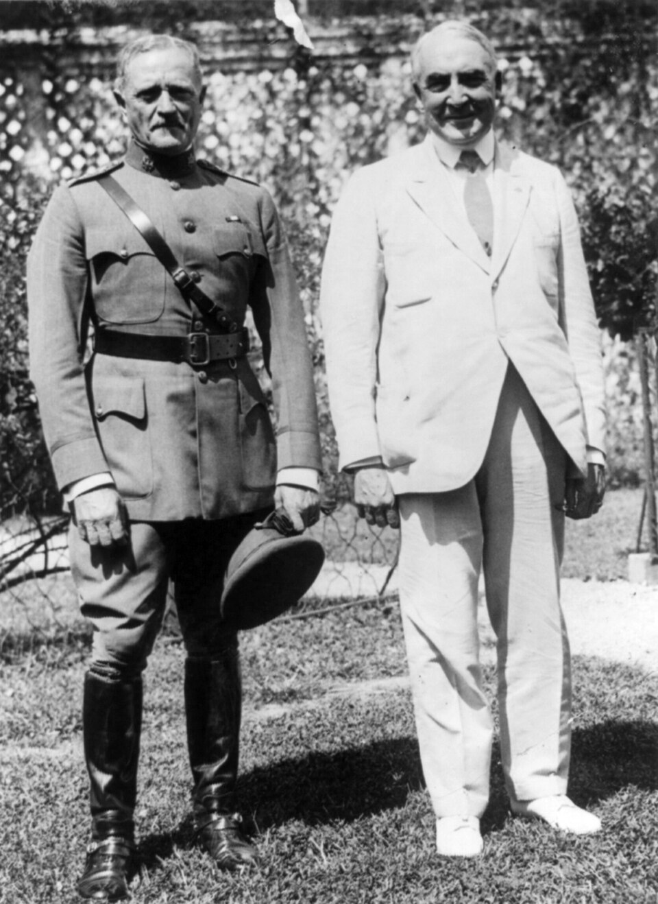 John J. Pershing and Warren G. Harding cph.3b12357