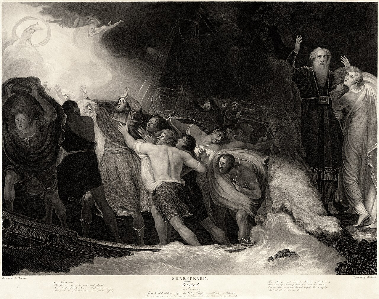 George Romney - William Shakespeare - The Tempest Act I, Scene 1