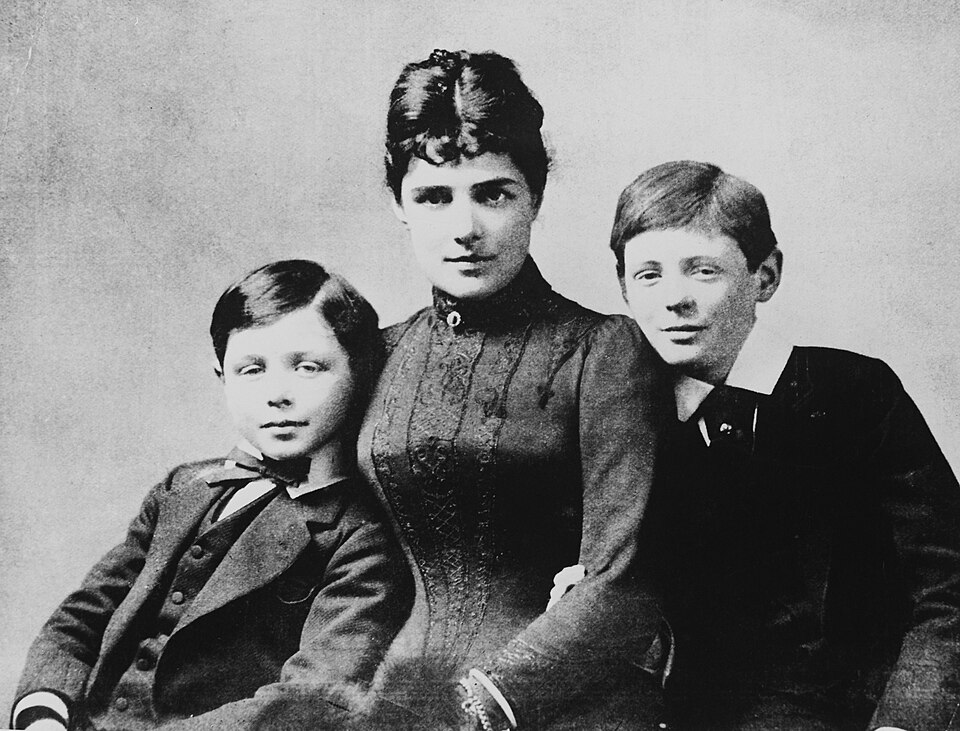 Jennie Churchill with her sons
