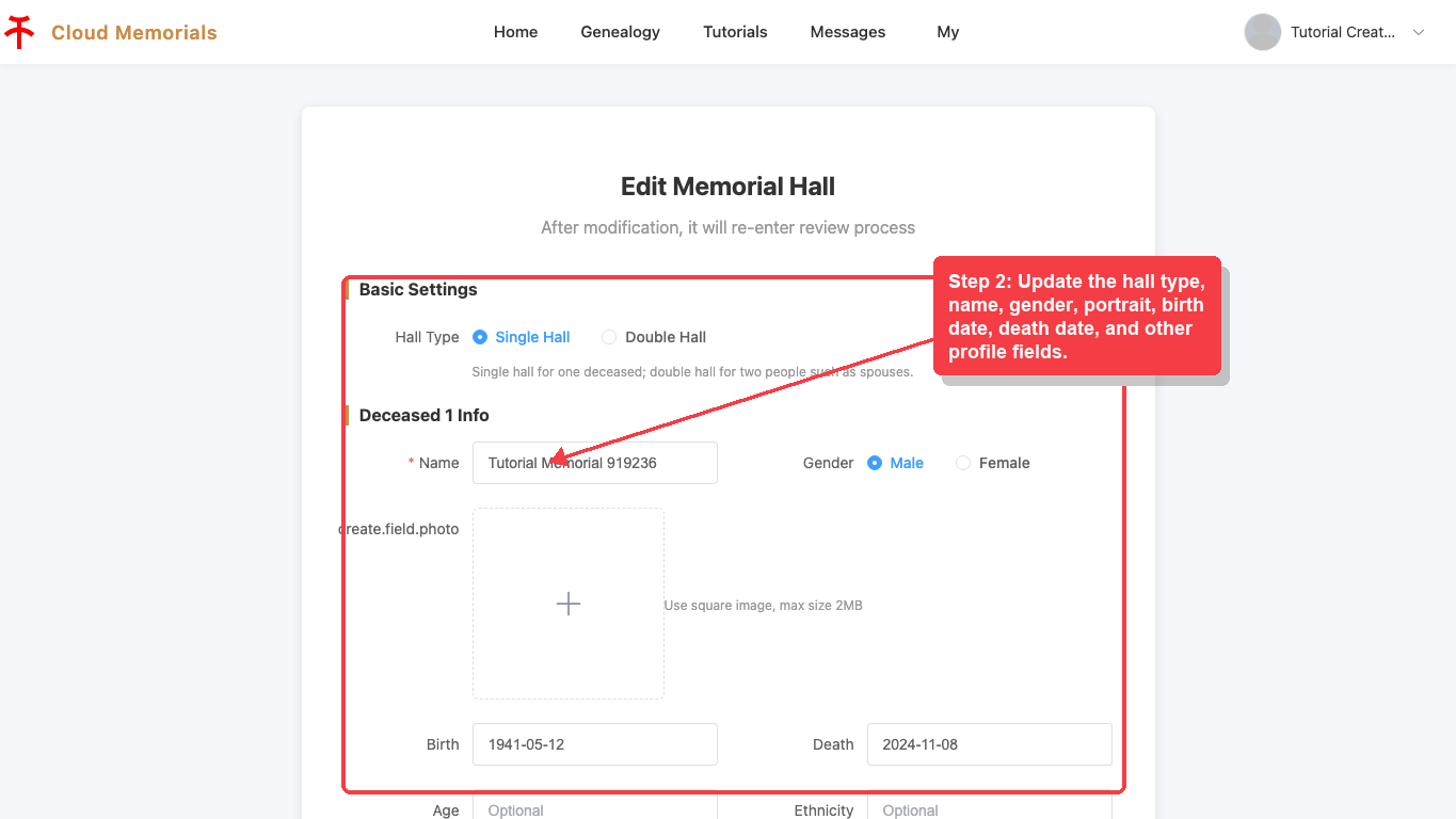 Edit basic fields
