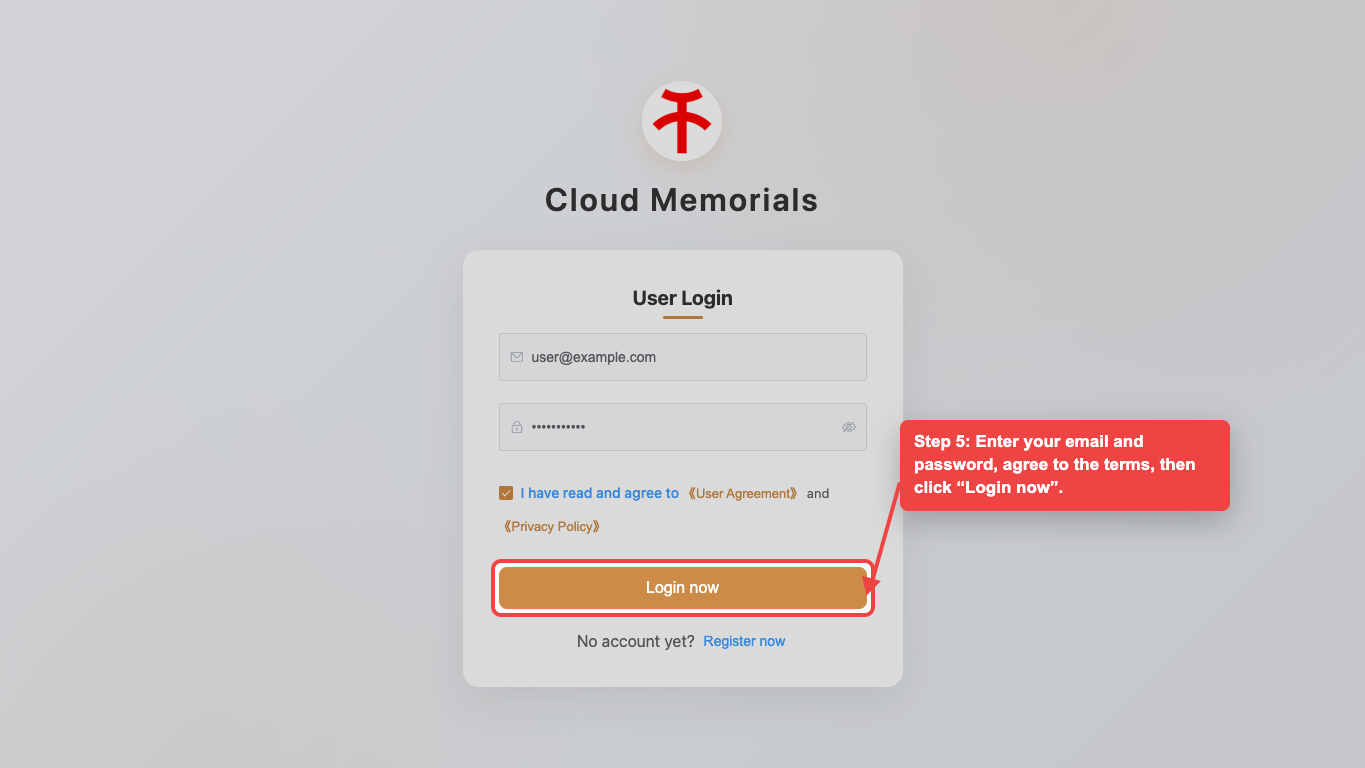 Log in to your account